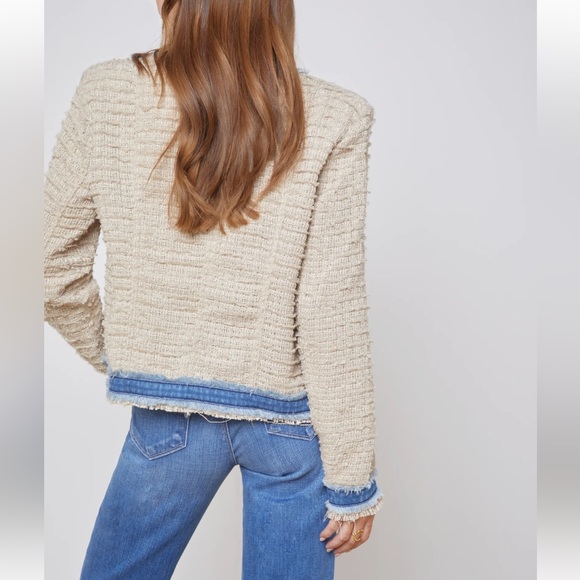 L’AGENCE Agnes Tweed Denim Jacket - Picture 3 of 7
